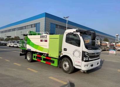 電動灑水車圖片_東風凱普特5噸純電動抑塵車