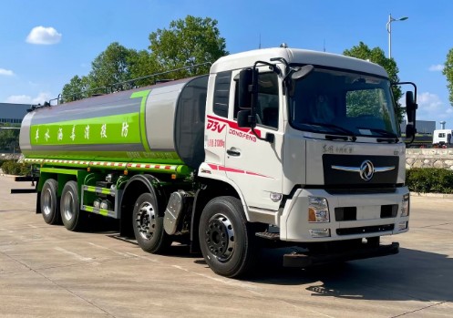 國六東風D3V前四后八灑水車_東風前四后八29.5方灑水車